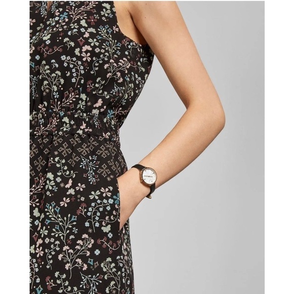 NWT‎ TED BAKER 70s Floral Halter Ruffle Neck Sleeveless Crop Wide Leg Jumpsuit 6 - Picture 15 of 16